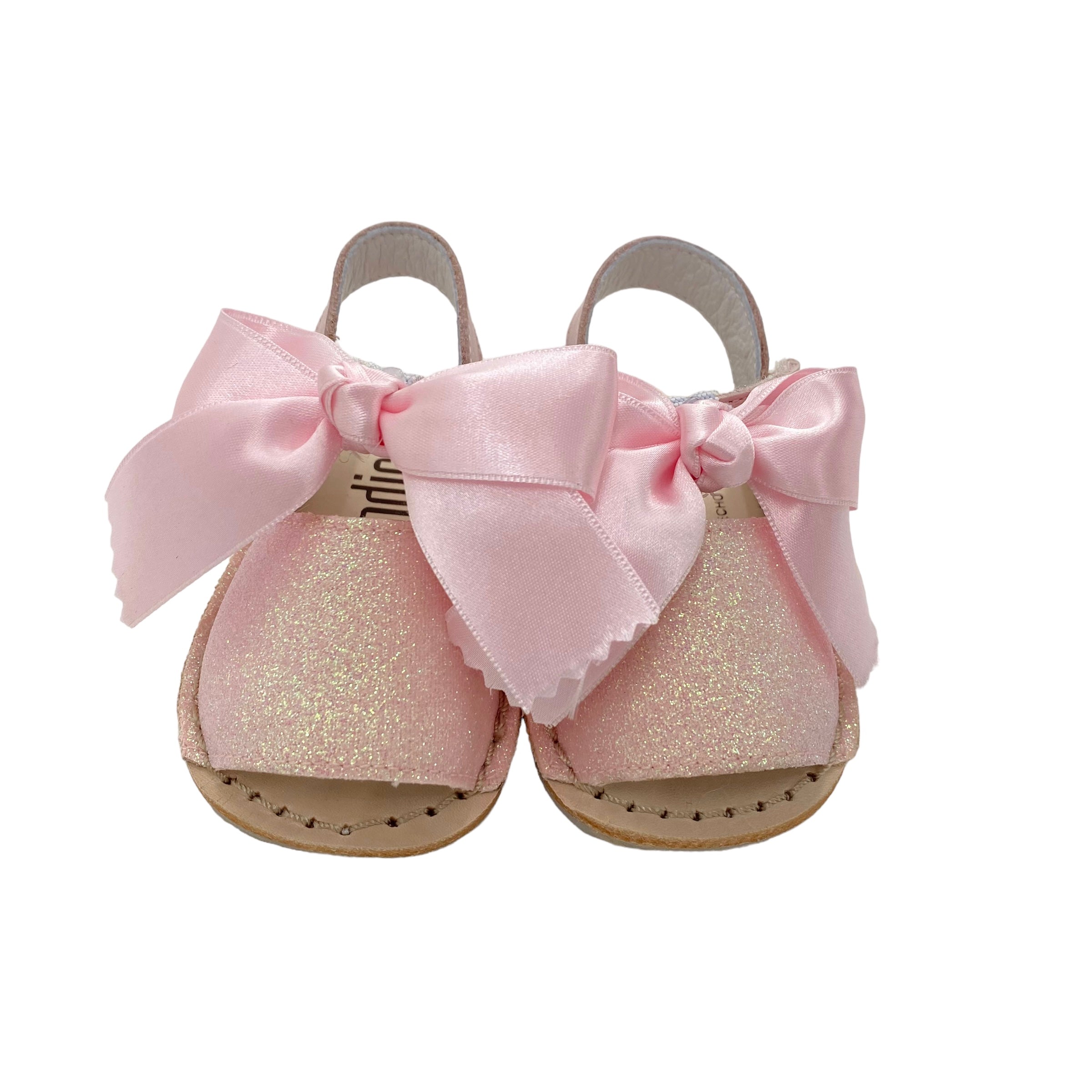 Minorchina Glitter Sandals with Satin Bow INDEX 300