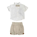 Eleganter Leinenanzug für Neugeborene LA TAILORING OF THE SMALL L138