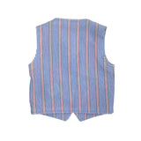 Striped Cotton Waistcoat for Newborn Daniele Alessandrini 1295B0389