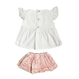 Komplette Bluse mit Lachsculottes für Neugeborene Valentina Bebes KTM12