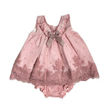 Abito In Tulle Smanicato Con Culotte Rosa Antico Bambina Valentina Bebes KTM10