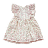 Abitino A Fiori Rosa Bambina in Cotone Rapife 5237