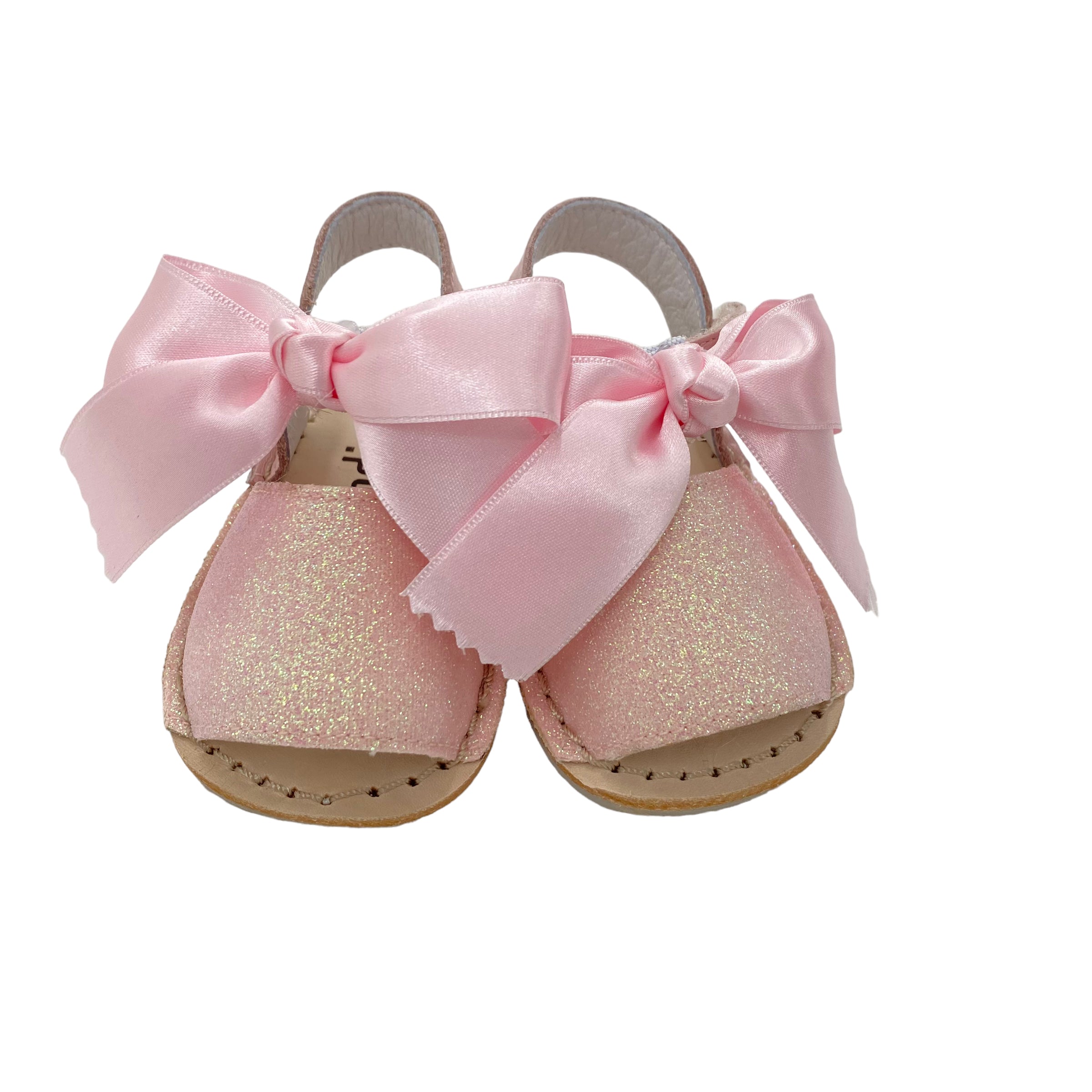 Minorchina Glitter Sandals with Satin Bow INDEX 300