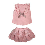 Completo Blusa con Culotte In Cotone Neonata Valentina Bebes KTM8