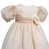 Abito Elegante Con Manica A Palloncino In Organza Rigata Neonata PETIT 2015666