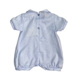 Pagliaccetto Manica Corta In Cotone Celeste Neonato NINNAOH E22268