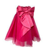 Abito Elegante Smanicato In Rasatello E Tulle Neonata PETIT 2015668