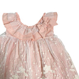 Abito Smanicato Con Culotte In Tulle Rosa Neonata Valentina Bebes KTM3
