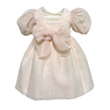 Abito Elegante Con Manica A Palloncino In Organza Rigata Neonata PETIT 2015666