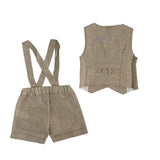 Completo Con Bermuda E Panciotto In Misto Lino Neonato A&J A&J325