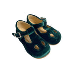 Shoes With Eyelets In Velvet Child PANYNO B2401V