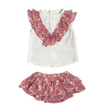 Completo Blusa Con Culotte In Cotone Neonata Valentina Bebes KTM4