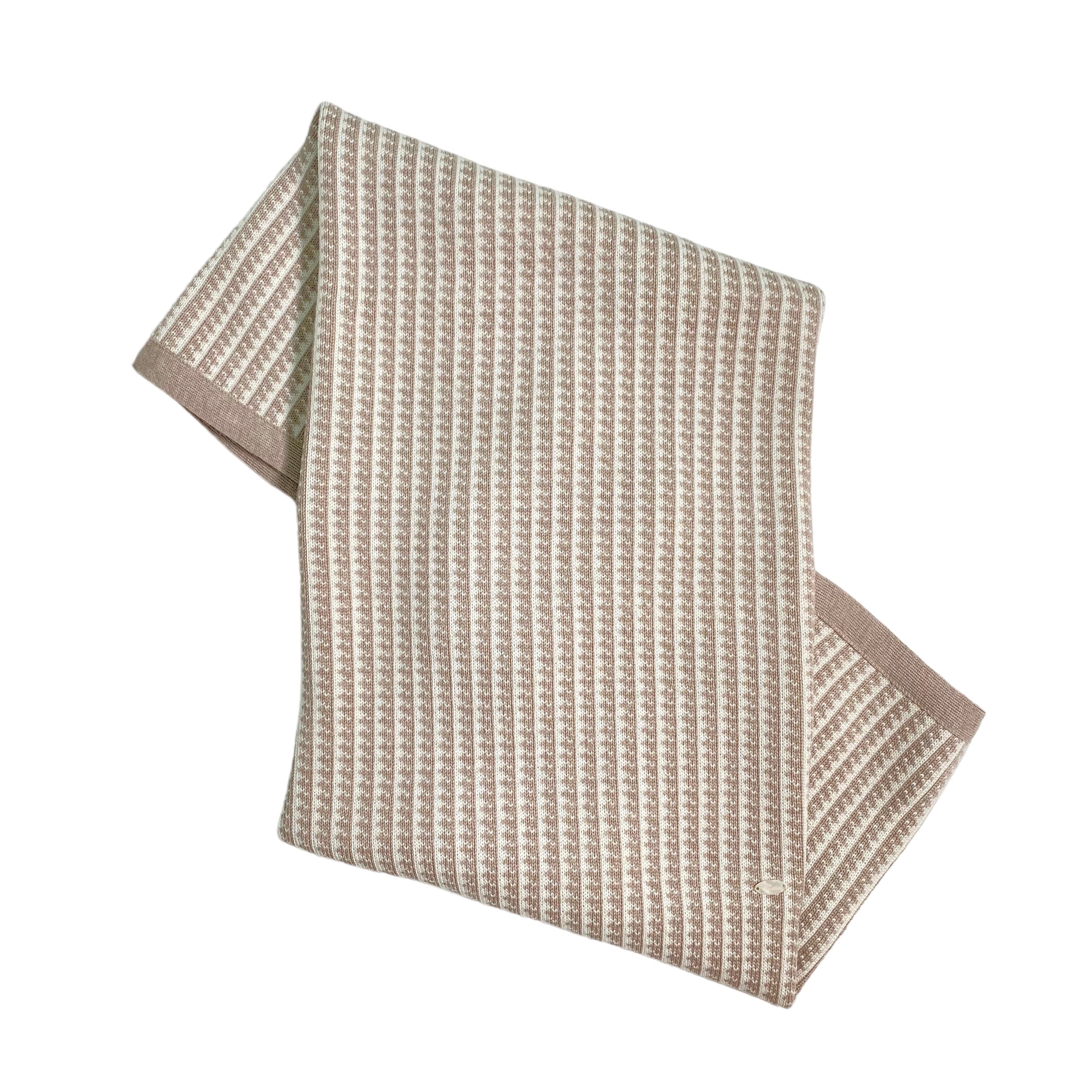 Decke aus 100 % Pied de Poule-Wolle für Neugeborene NINNAOH I23COP310F