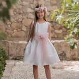 Abito In Mikado Cerimonia Bianco Bambina MIMILU' 1213