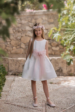 Abito In Mikado Cerimonia Bianco Bambina MIMILU' 1213