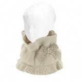Curled Neck Warmer With Velvet Bow Child CONDOR 50429