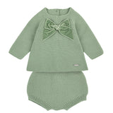 Completo Con Culotte E Maglia Con Fiocco In Velluto Neonata CONDOR 55811