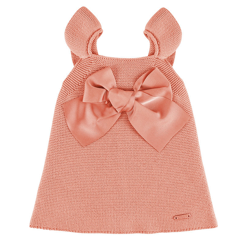 Abito Smanicato In Punto Legaccio Con Fiocco Neonata CONDOR 55736