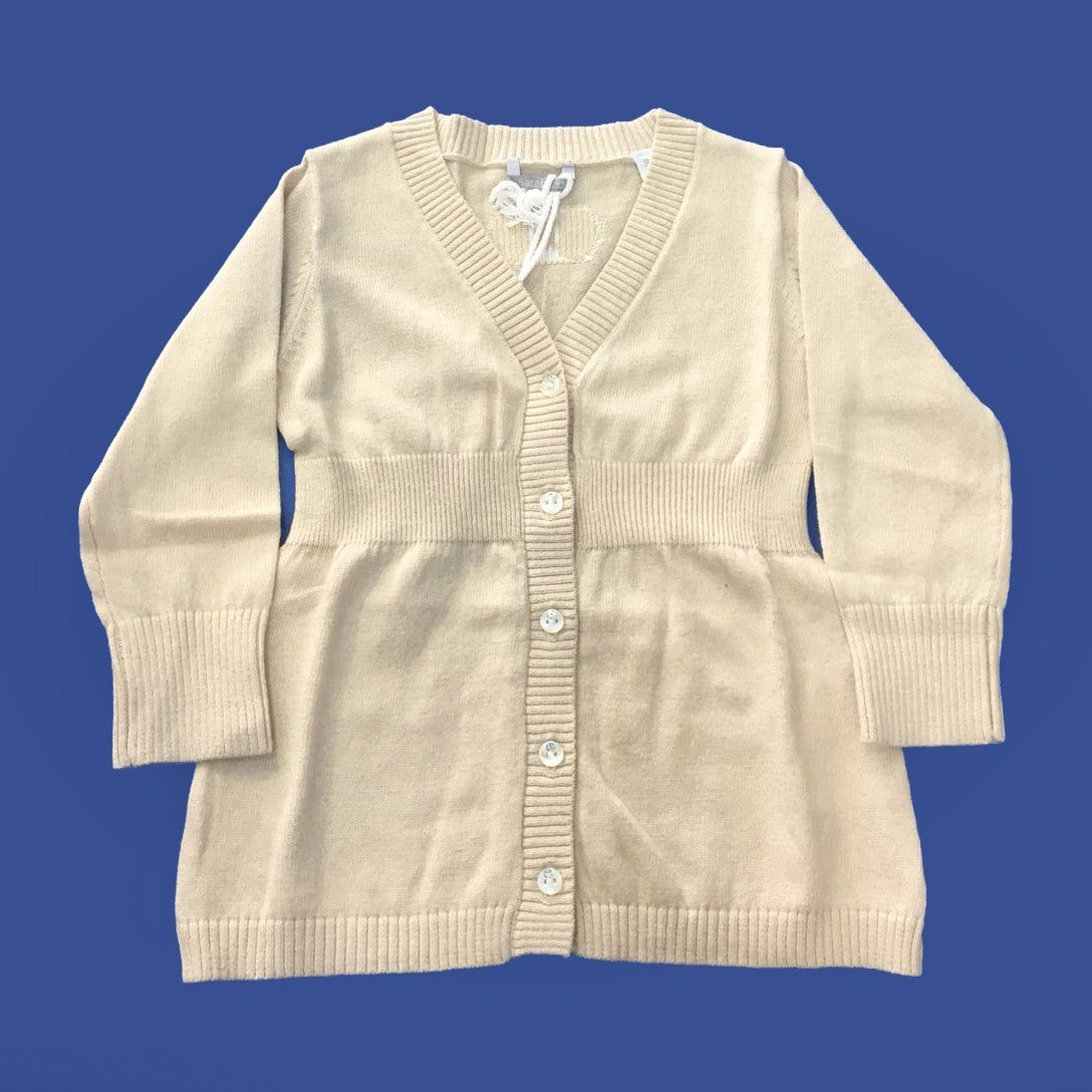 Cardigan in Misto Lana Beige Bambina Sarabanda H264 - SARABANDA - LuxuryKids