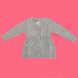 Cardigan in Misto Lana Grigio Neonata Sarabanda H264G - SARABANDA - LuxuryKids