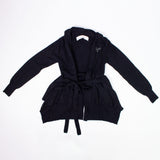 Cardigan in Misto Lana Nero Bambina Fracomina FM11FW345 - FRACOMINA - LuxuryKids