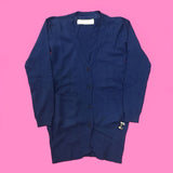 Cardigan Lungo in Misto Lana Blu Bambina Fracomina FM11FW348 - FRACOMINA - LuxuryKids