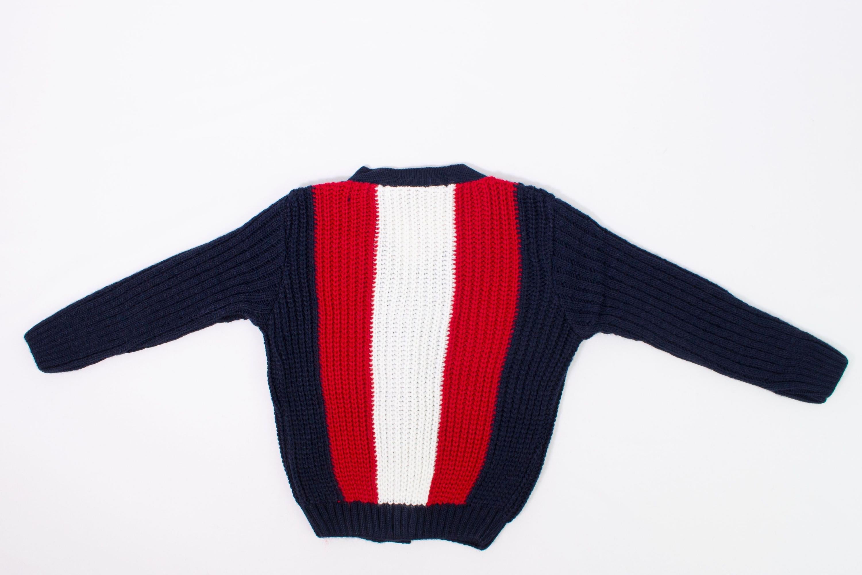 Cardigan Misto Lana Blu e Nero Bambino Manuell&Frank MF4156B - MANUELL&FRANK - LuxuryKids