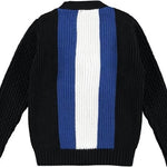 Cardigan Misto Lana Blu e Nero Bambino Manuell&Frank MF4156B - MANUELL&FRANK - LuxuryKids