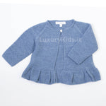 Cardigan misto lana bluette Neonata FINA EJERIQUE O18A90H06 - Fina Ejerique - LuxuryKids