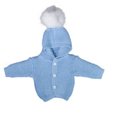 Cardigan Misto Lana Cappuccio Pompon Neonato Manuel&Frank MF4165I - MANUELL&FRANK - LuxuryKids