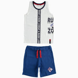 Completo 100% cotone canotta e pantalone corto 100% cotone Bambino Sarabanda J717 - SARABANDA - LuxuryKids