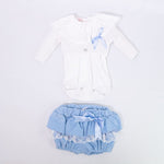 Completo 3 Pezzi Con Culotte Azzurra Neonata ALEXIA AL2060I - ALEXIA - LuxuryKids