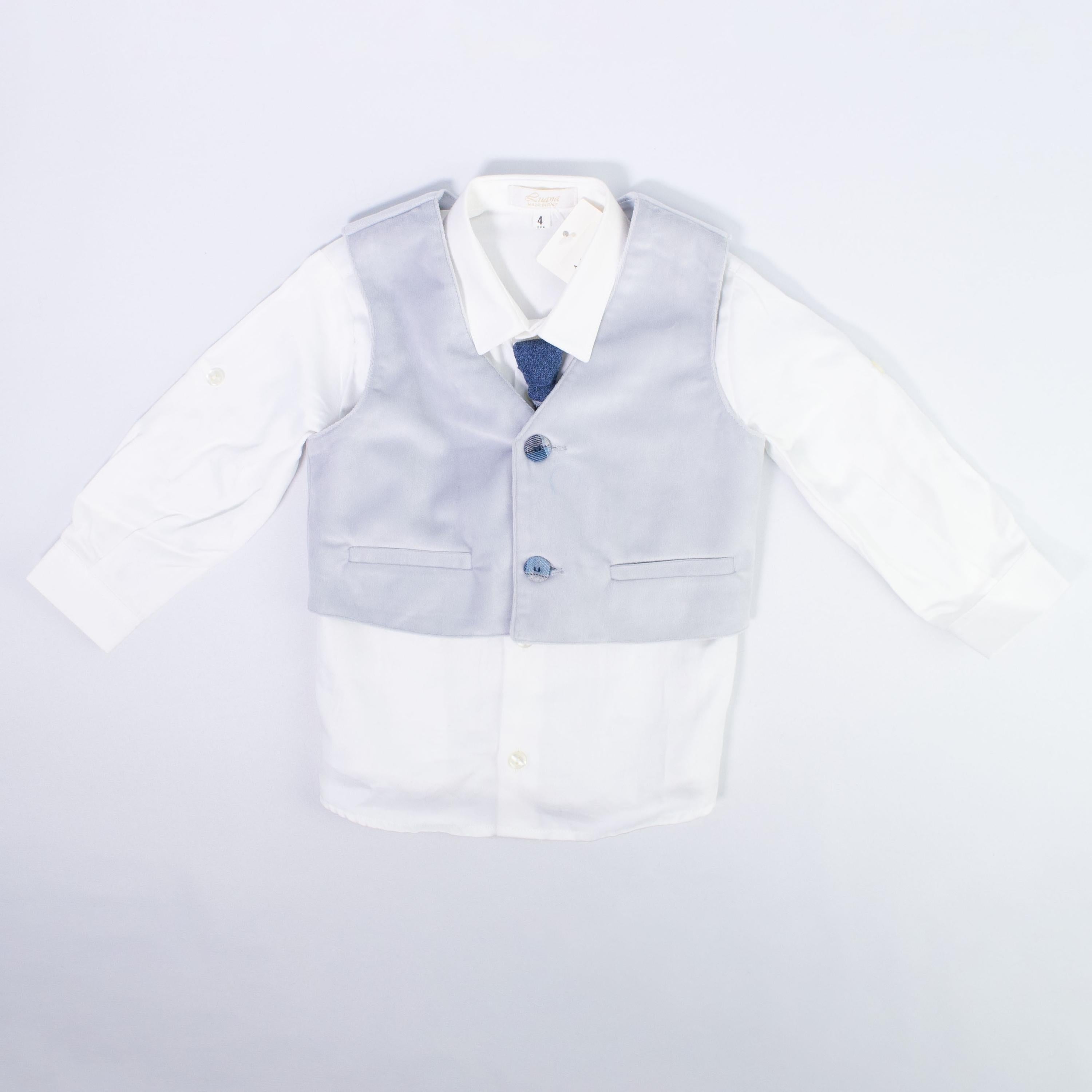 Completo 4 pezzi Con Bermuda E Maglioncibo Neonato Luana 3160 - CREAZIONI LUANA - LuxuryKids