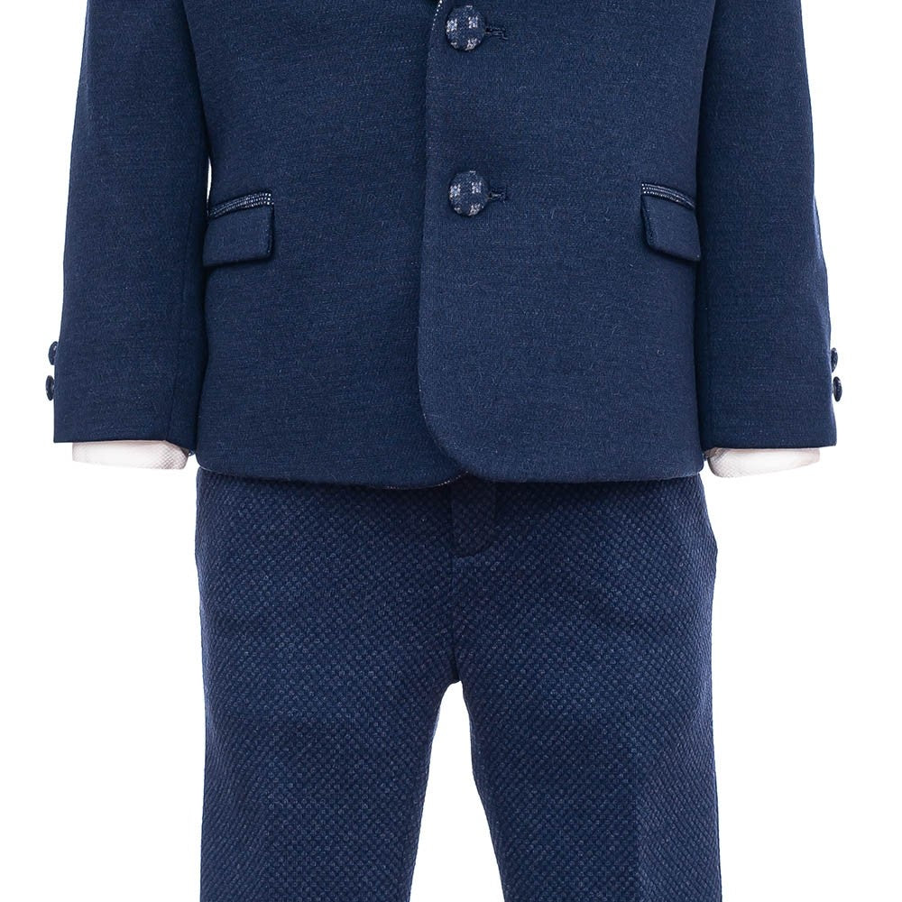 Completo 5 Pezzi Elegante Neonato  Blu Le Petits Enfants DIEGO - LE PETITS ENFANTS - LuxuryKids