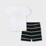 Completo Bermuda A Righe Con Shirt Bambino MAYORAL 3642 - MAYORAL - LuxuryKids