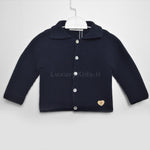 Completo Bermuda con bretelle e Cardigan Blu Per Bambino Paloma de la O EI8BM1 - PALOMA DE LA O - LuxuryKids