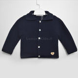 Completo Bermuda con bretelle e Cardigan Blu Per Bambino Paloma de la O EI8BM1 - PALOMA DE LA O - LuxuryKids