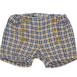 Completo Caldo Cotone Maglia con Shorts Panna Pie de Poul Senape Blu Neonata Dr Kids 339 - DR.KID - LuxuryKids