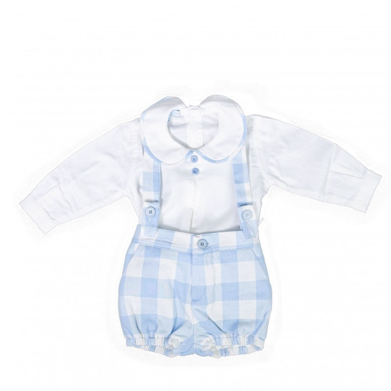 Completo Camicia Body Pagliaccetto Celeste Neonato Manuell&Frank MF2142I - MANUELL&FRANK - LuxuryKids