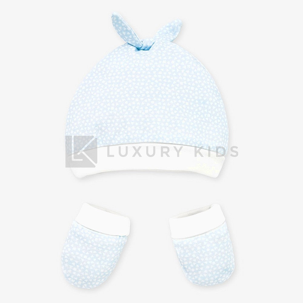 Completo Cappello E Manopole In Cotone Per Neonati Mayoral 9677 - MAYORAL - LuxuryKids