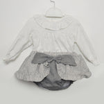 Completo con culotte e blusa Grigio Neonata TARTALETA A3219 - TARTALETA - LuxuryKids