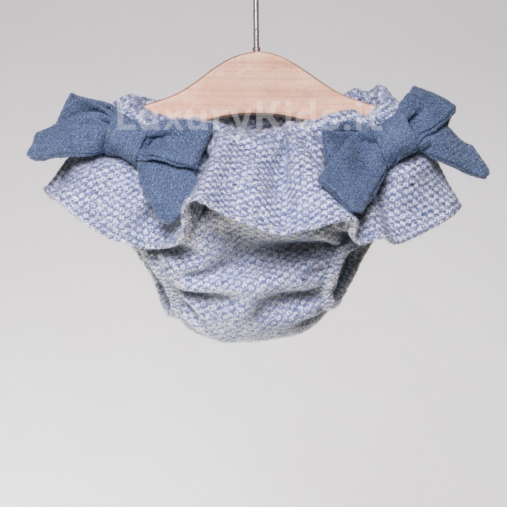Completo con culotte elegante chic Neonata blu-bianco FINA EJERIQUE O18A6250 - Fina Ejerique - LuxuryKids