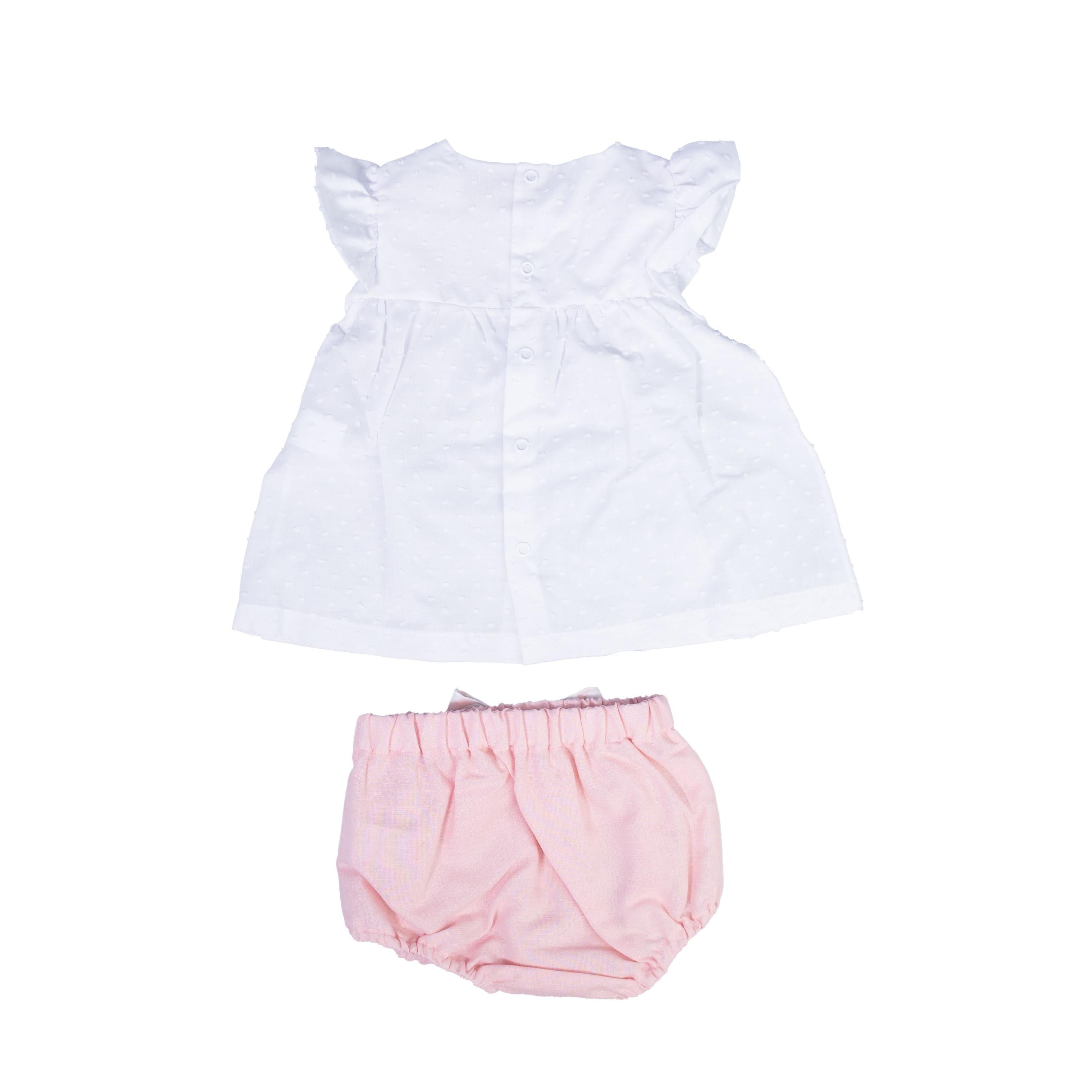 Completo Con Culotte in Misto Lino Rosa Antico Neonata TETO E TATTA CC4551 - TETO E TATTA - LuxuryKids
