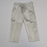 Completo con Giacca Elegante In Seta Blu e Grigio  Neonato Creazioni Luana 16403 - CREAZIONI LUANA - LuxuryKids