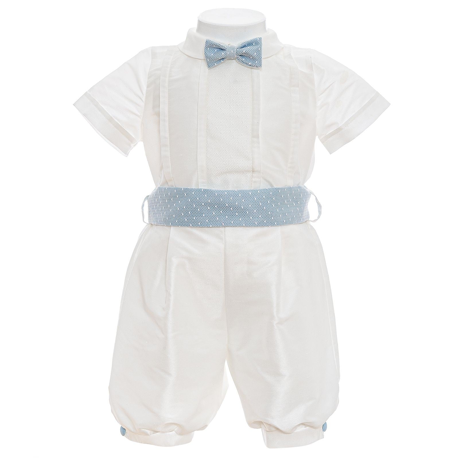 Completo Corto Elegante Cerimonia Bianco Bambino PONTO PER PONTO 5673 - PONTO POR PONTO - LuxuryKids
