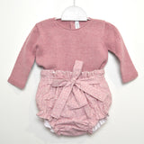 Completo Culotte con Maglioncino Rosa con Fantasia di Stelline Per Neonata Paloma de la O LI8BR1 - PALOMA DE LA O - LuxuryKids