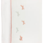 Completo Lenzuola Carrozzina in Cotone Bianco Fiocchettini Neonata NINNAOH E21LE2 - NINNAOH - LuxuryKids
