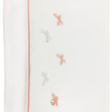 Completo Lenzuola Carrozzina in Cotone Bianco Fiocchettini Neonata NINNAOH E21LE2 - NINNAOH - LuxuryKids