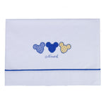 Completo Lenzuola Carrozzina in Cotone Bianco Topolino Neonato NINNAOH E21LE206 - NINNAOH - LuxuryKids