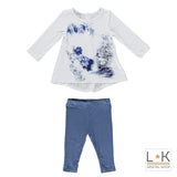 Completo Maxi Maglia con Leggins Bambina Sarabanda M246 - SARABANDA - LuxuryKids